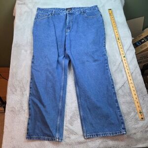 Cross & Winsor Jeans Mens 39x26 Regular Fit Straight Leg Denim Medium Wash Blue